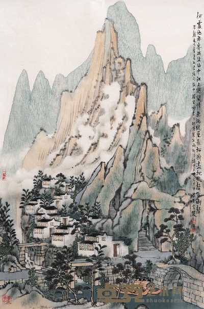 方骏 2004年作 元人诗意图 镜心 82×54.5cm